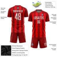 Custom Soccer Jersey - Red White Sublimation Uniform