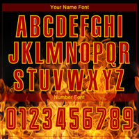 Custom Soccer Jersey - Black Red-Gold Flame Sublimation Uniform