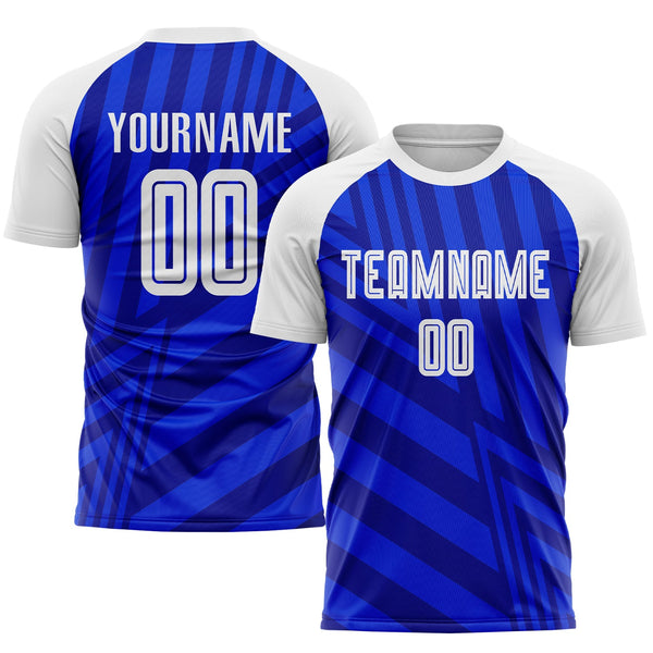Custom Soccer Jersey - Royal White-Navy Sublimation Uniform