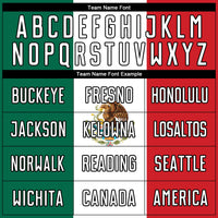 Custom Soccer Jersey - Kelly Green White Red-Black Sublimation Mexican Flag Uniform