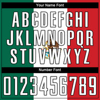 Custom Soccer Jersey - Kelly Green White Red-Black Sublimation Mexican Flag Uniform