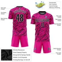 Custom Soccer Jersey - Pink Black-White Sublimation Uniform