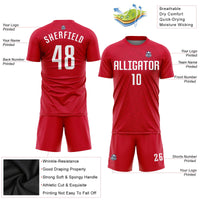 Custom Soccer Jersey - Red White Sublimation Uniform