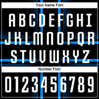 Custom Soccer Jersey - Black White-Light Blue Sublimation Uniform