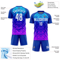Custom Soccer Jersey - Royal White Light Blue-Hot Pink Sublimation Uniform