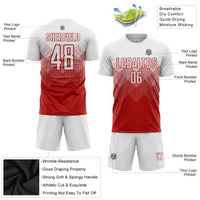 Custom Soccer Jersey - Red White Sublimation Uniform