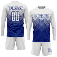 Custom Soccer Jersey - Royal White Sublimation Uniform