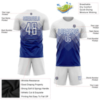 Custom Soccer Jersey - Royal White Sublimation Uniform
