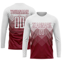 Custom Soccer Jersey - Crimson White Sublimation Uniform