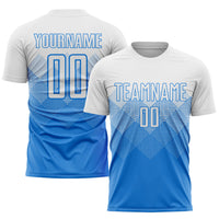 Custom Soccer Jersey - Powder Blue White Sublimation Uniform
