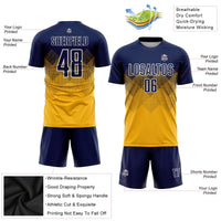 Custom Soccer Jersey - Gold Navy-White Sublimation Uniform