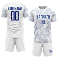 Custom Soccer Jersey - White Royal Sublimation Uniform
