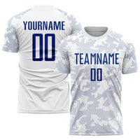 Custom Soccer Jersey - White Royal Sublimation Uniform