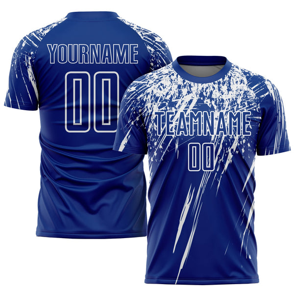 Custom Soccer Jersey - Royal White Sublimation Uniform