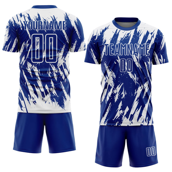 Custom Soccer Jersey - Royal White Sublimation Uniform