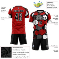 Custom Soccer Jersey - Red Black-White Sublimation Uniform
