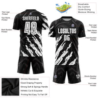 Custom Soccer Jersey - Black White Sublimation Uniform