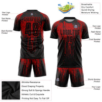 Custom Soccer Jersey - Red Black Sublimation Uniform