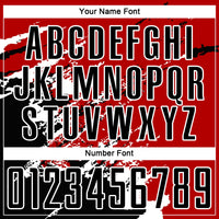 Custom Soccer Jersey - Red Black-White Abstract Fragment Art Splash Sublimation Uniform