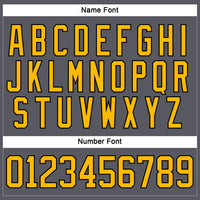 Custom Hockey Jersey - Steel Gray Gold-Black Lace Neck