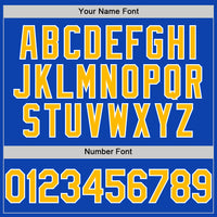 Custom Baseball Jersey - Thunder Blue Gold-White Authentic