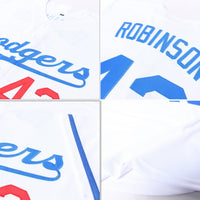 Custom Baseball Jersey - White Royal-Red Authentic