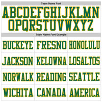 Custom Football Jersey - White Kelly Green-Gold Mesh Authentic