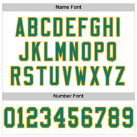 Custom Football Jersey - White Kelly Green-Gold Mesh Authentic