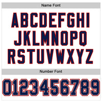 Custom Football Jersey - White Navy-Red Mesh Authentic
