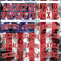Custom Baseball Jersey - White Red-Royal 3D American Flag Fashion Authentic
