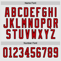 Custom Hockey Jersey - White Red-Black