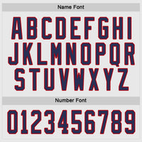 Custom Hockey Jersey - White Navy-Red