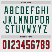 Custom Hockey Jersey - White Red-Green
