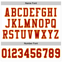 Custom Football Jersey - White Red-Gold Mesh Authentic