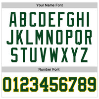 Custom Basketball Jersey - White Green-Gold Authentic Throwback