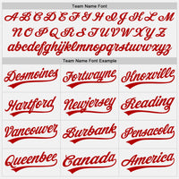 Custom Baseball Jersey - White Red Pinstripe Red Authentic