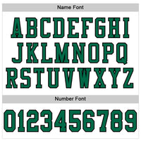 Custom Football Jersey - White Kelly Green-Black Mesh Authentic