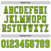 Custom Football Jersey - White Neon Green-Black Mesh Authentic