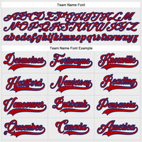 Custom Hockey Jersey - White Red-Royal Lace Neck