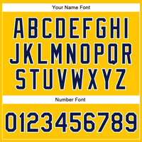 Custom Baseball Jersey - Yellow Navy-White Authentic