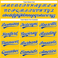 Custom Baseball Jersey - Yellow Royal-White Authentic