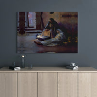 Holy Night Christmas Canvas Wall Art, Nativity Scene Canvas Print, Birth of Jesus Canvas Decor, Christian Religious Wall Art