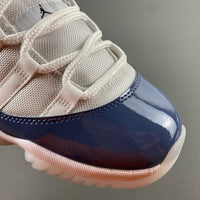 Low Top Sneakers, Navy Blue White Colorway, Lace Up Design, Casual Gift for Sneaker Fans