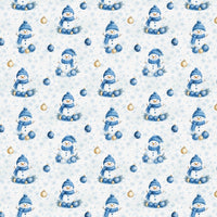 Bluebell Winter Gift Wrap Roll, Snowman Christmas Wrapping Paper, Festive Snowman Holiday Paper, Kids Xmas Gift Wrapping Paper