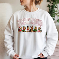 Christmas Dog Crewneck, Yorkin Around Yorkie Sweatshirt, Yorkshire Terrier Holiday Pullover, Humorous Dog Lover Sweater, Dog Mom Christmas Present