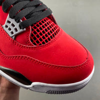 Mid Top Sneakers, Red Black Colorway, Lace Up Design, Casual Gift for Sneaker Fans