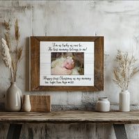 Custom Baby Photo Canvas, Baby First Christmas Canvas, Personalized Holiday Canvas Wall Art, First Christmas Canvas Print, New Mom Present