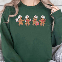 Adorable Nurse Holiday Crewneck, Gingerbread Nurse Christmas Sweatshirt, Gingerbread Medical Sweater, Xmas Nurse Pullover, Nursing Student Present