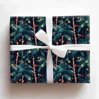 Palm Tree Holiday Gift Wrap, Tropical Christmas Wrapping Paper, Coastal Mele Kalikimaka Wrapping Paper, Beach Theme Holiday Wrapping Paper