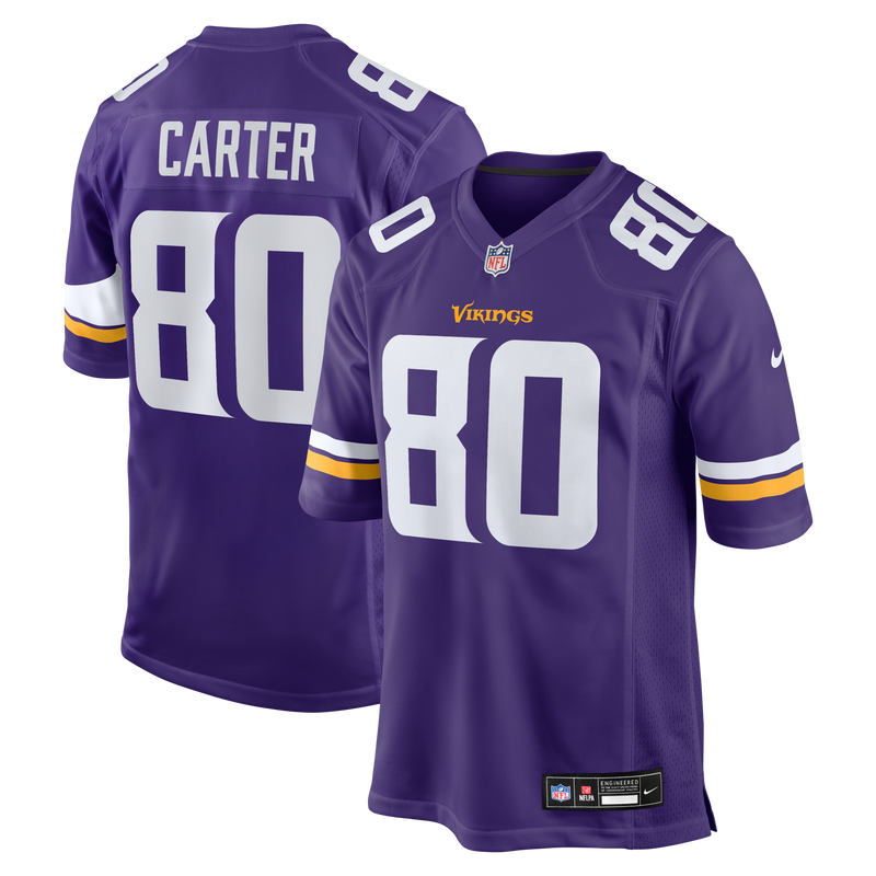 Minnesota Vikings Cris Carter Purple Game Retired Player Jersey